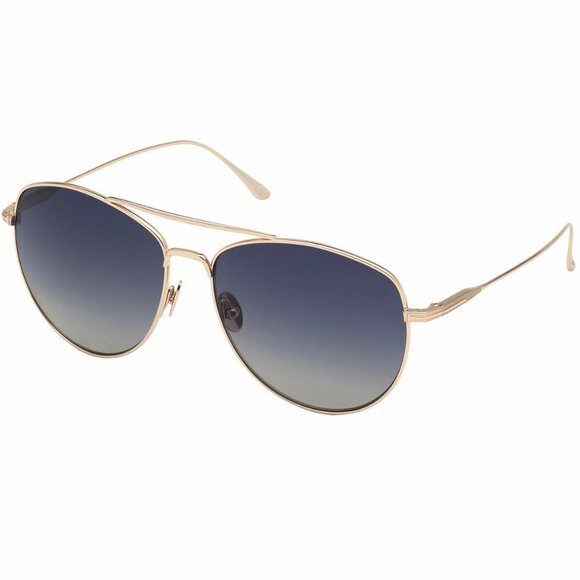 NEW TOM FORD AVIATOR GRAY GOLD SUNGLASSES TOM FORD